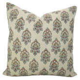 Handcraft Block Print Linen Blend Cushion Cover - Samrat