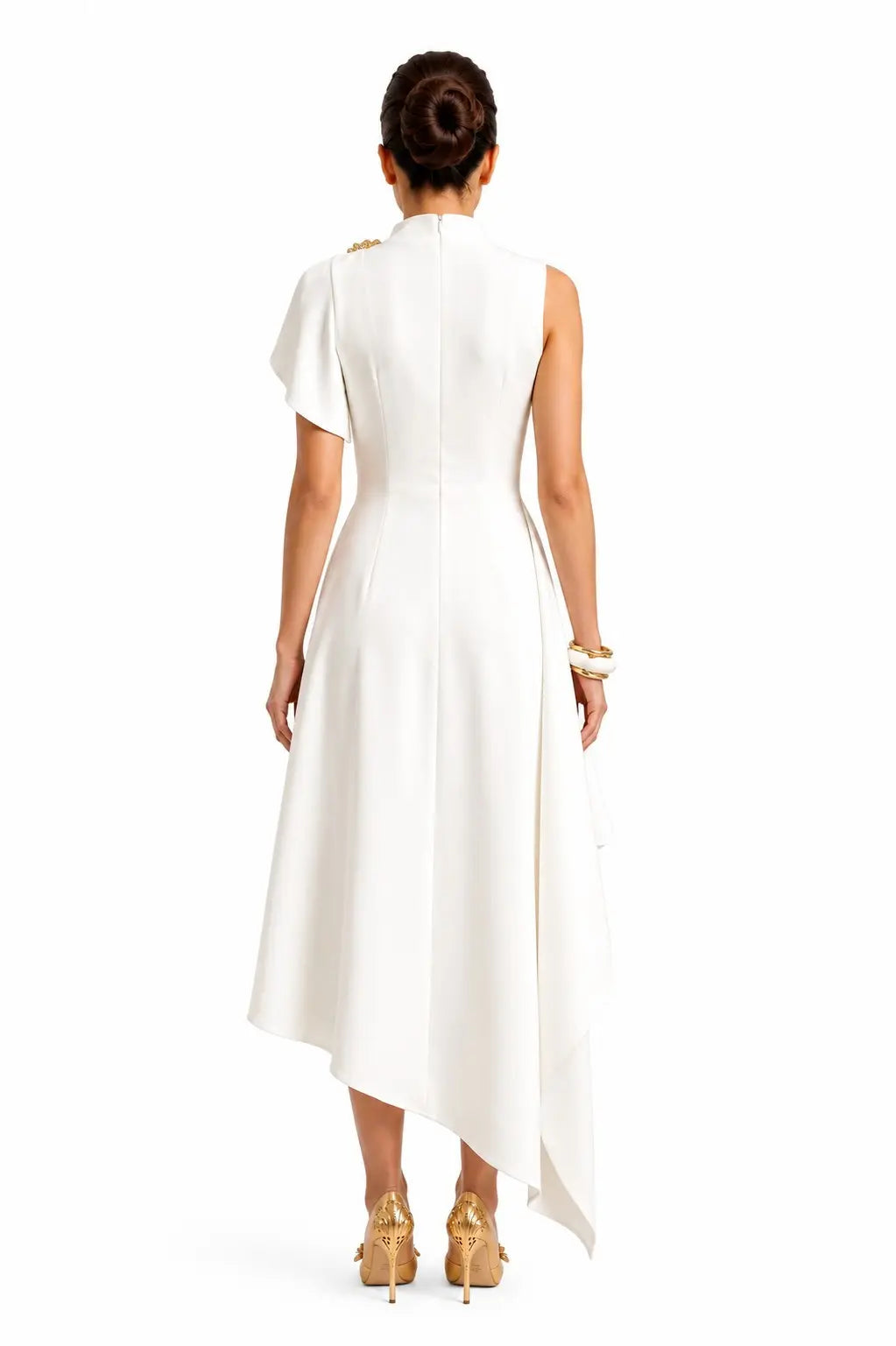 Ivory Muse Asymmetric Dress