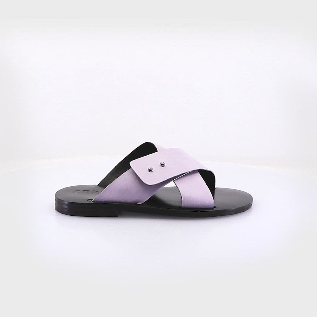 Chic Violet Crossover Flats Blondie