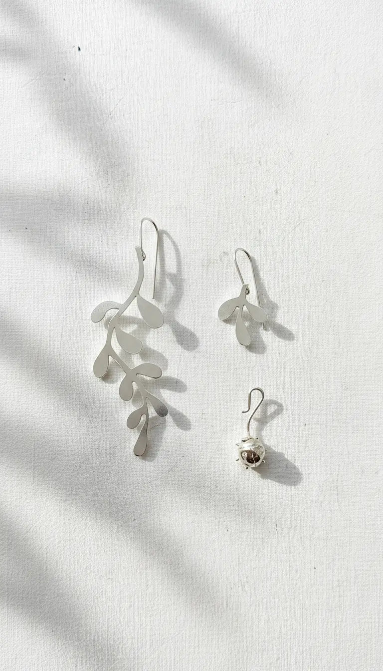 Hanging Vine  Earrings & Ladybug Convertible Extensions