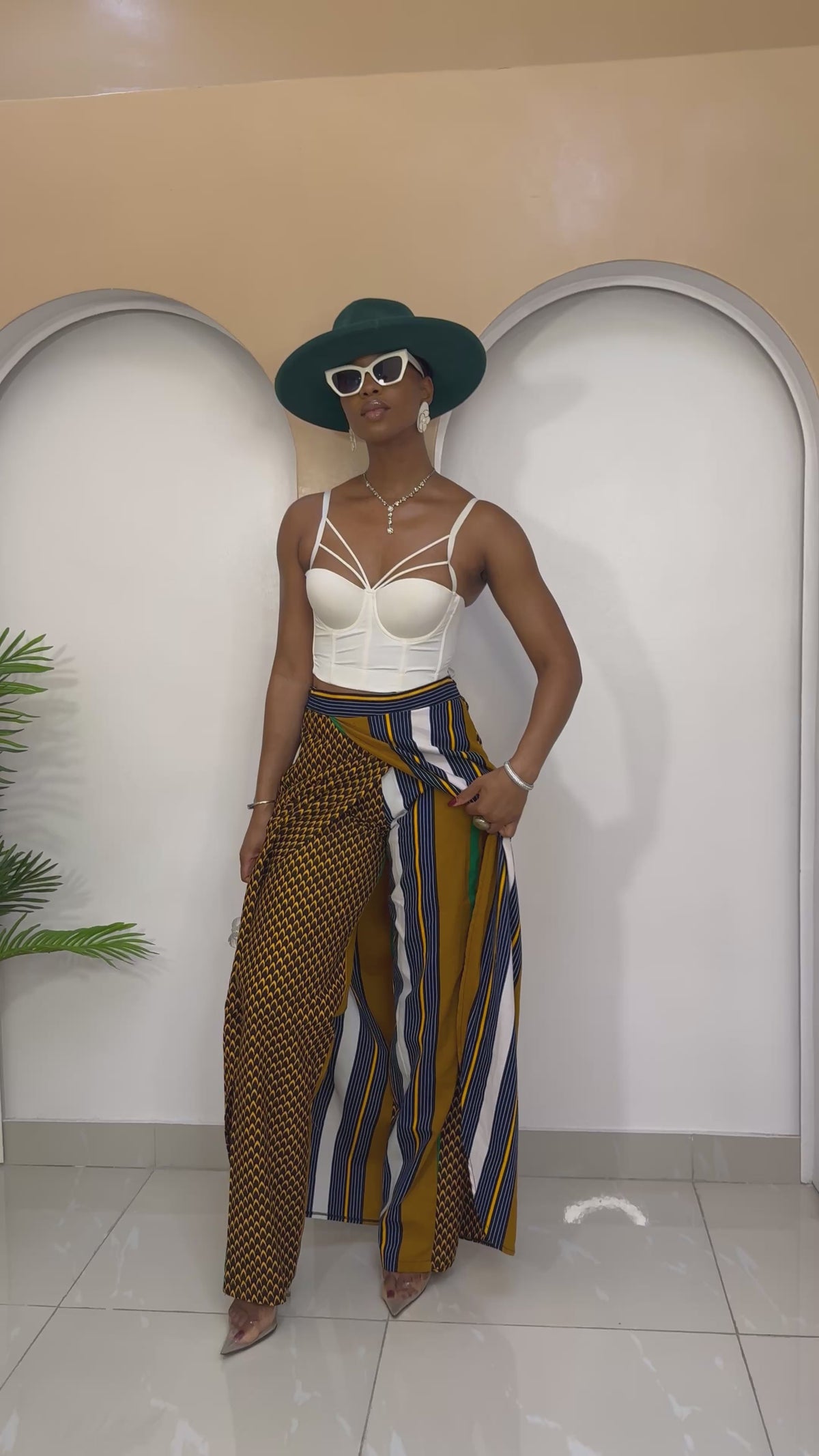 Akuluuno Patchwork Pants Skirt