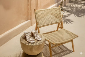 Ficus Pop Bone Leather Sculptural Heel Sandals