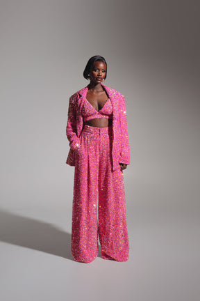 LIZA Sequin Pants in TOURMALINE