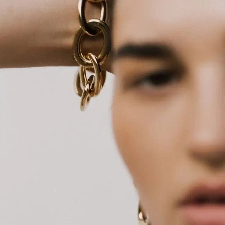 Chunky Round Gold Chain Bracelet