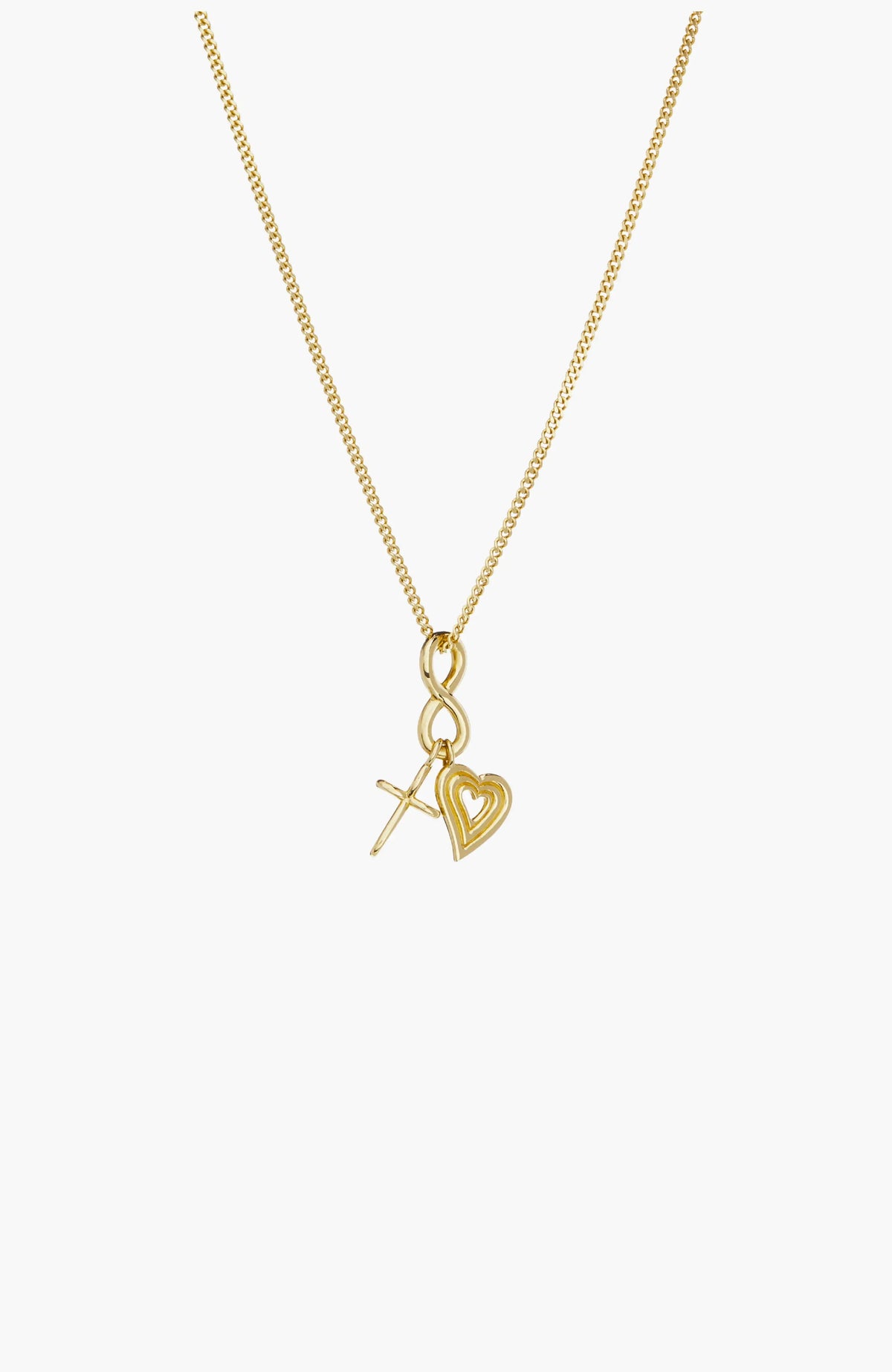 Faith, Hope, & Love Charm Pendant Necklace