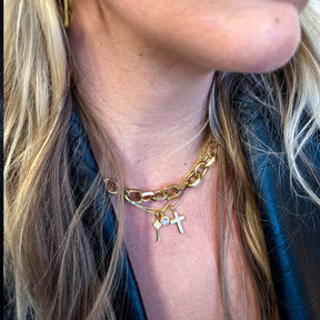 Pave Cross Pendant Necklace