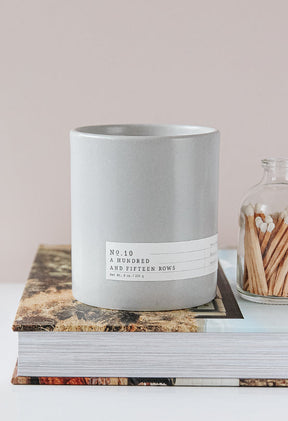 No. 10 A Hundred and Fifteen Rows Scented candle
