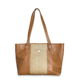 Brown Leather Victoria Tote Bag