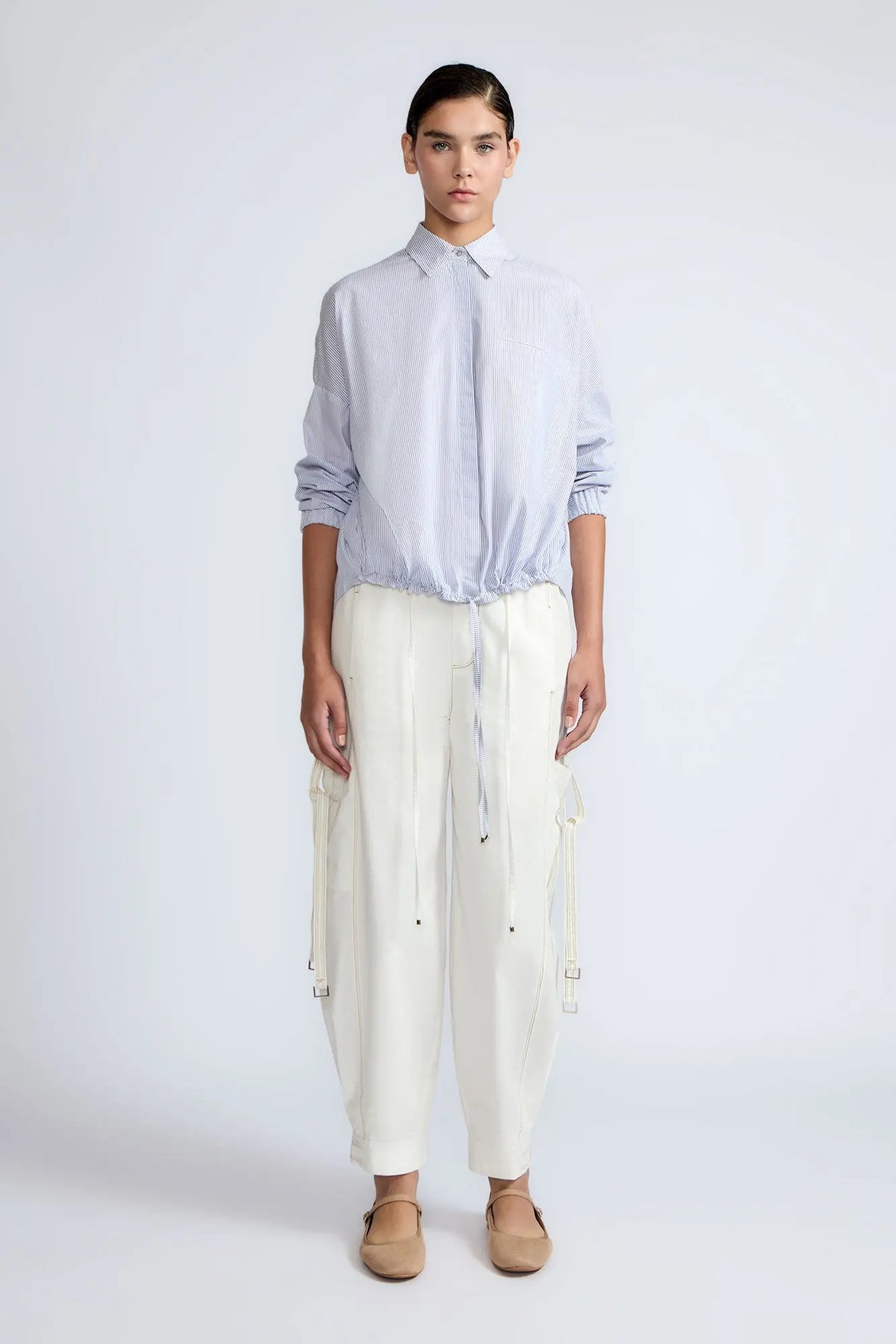 Hebe Asymmetric Hem Blouse