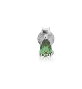 Emerald Pear Gold Earring Stud