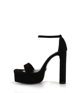 Sleek Black Suede Platforms Cande