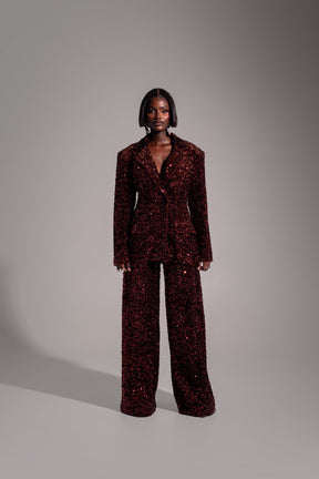 LIZA Sequin Blazer in BRONZITE