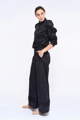 Bimba Puff Sleeve Stretch Cotton Blouse