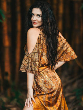 Queen Lakshmi - Open Wing Silk Dress