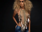 Chillian Mixed Metal Fringe Necklace