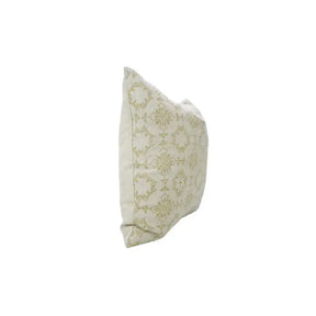 Artfully Block Printed Hand Made Pure Linen Pillow Cover - Chakravyuh