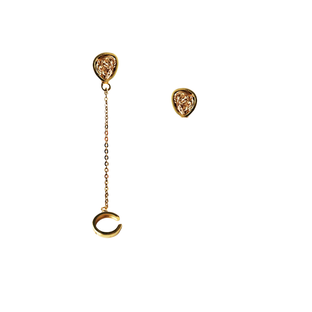 Gold Ear Cuff & Dream Earring Set