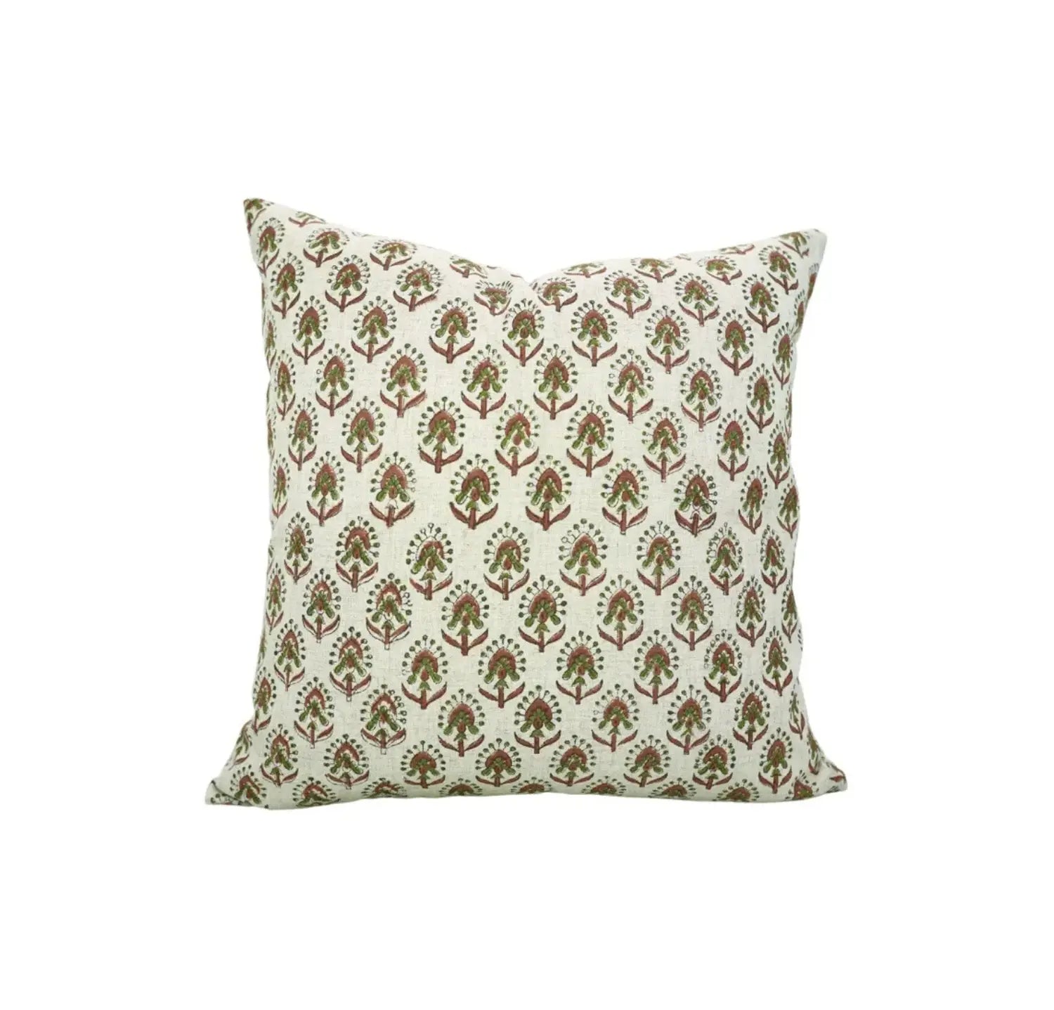 Decorative Hand Block Print Viscose Linen Pillow Cover- Gurukul