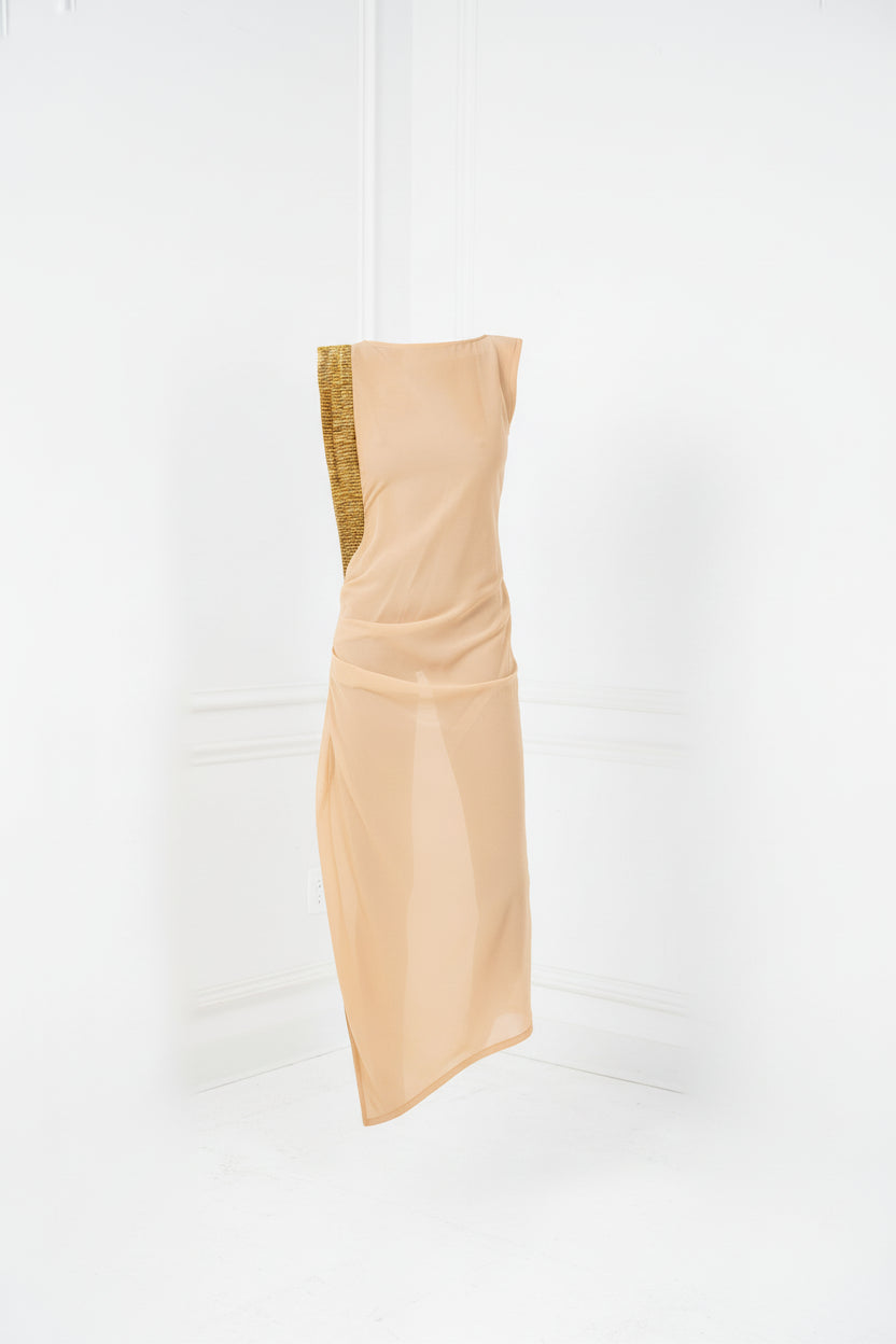 The Aurelia Beaded Silk Chiffon Gown