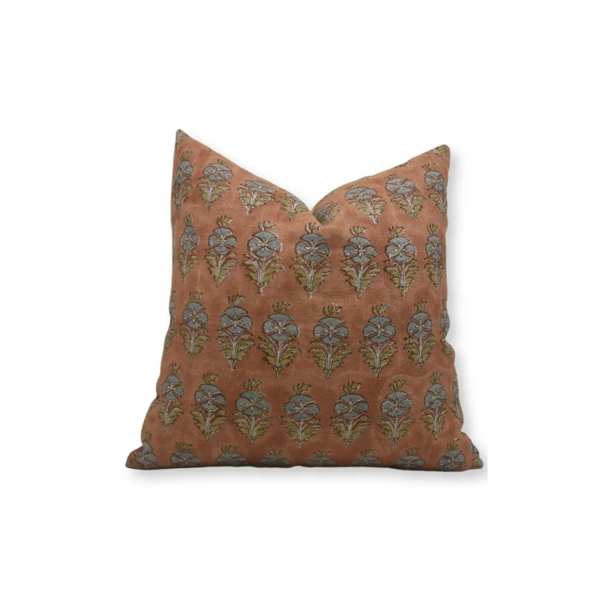 Decorative  Handmade Block Print Thick Linen Pillow Cover - Mor Mukut