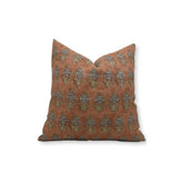 Decorative  Handmade Block Print Thick Linen Pillow Cover - Mor Mukut