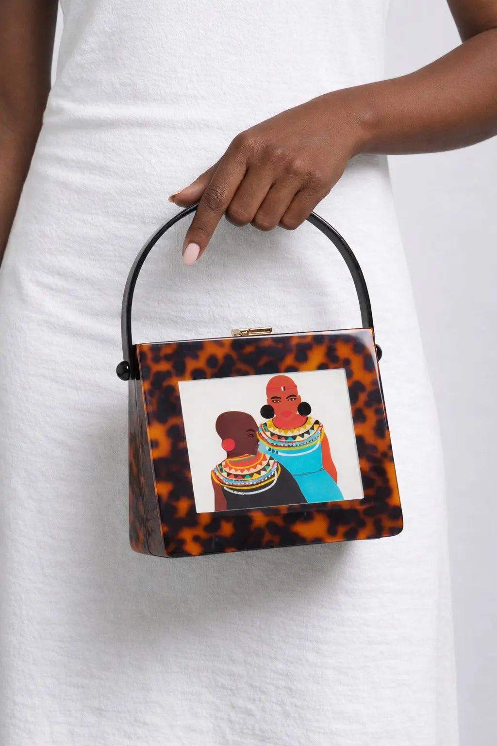Naserian Acrylic Top Handle Bag