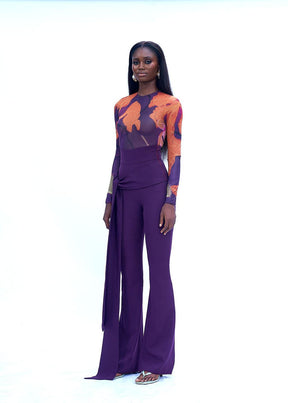 MESH BODYSUIT- PLUM CALA