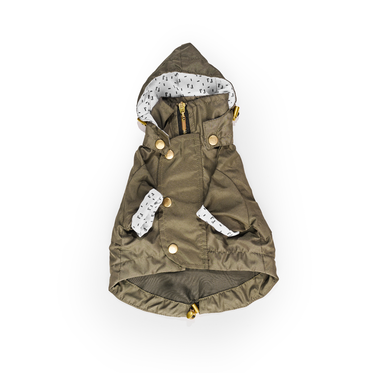 Military Green Dog Raincoat