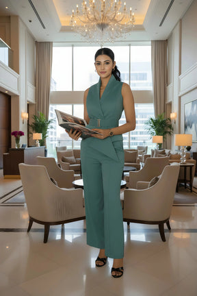 Sea Green Waist Coat & Trouser