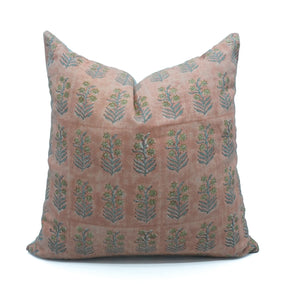 Decorative Block Printed Boho Pure Linen Pillow Cover - Indradhanush