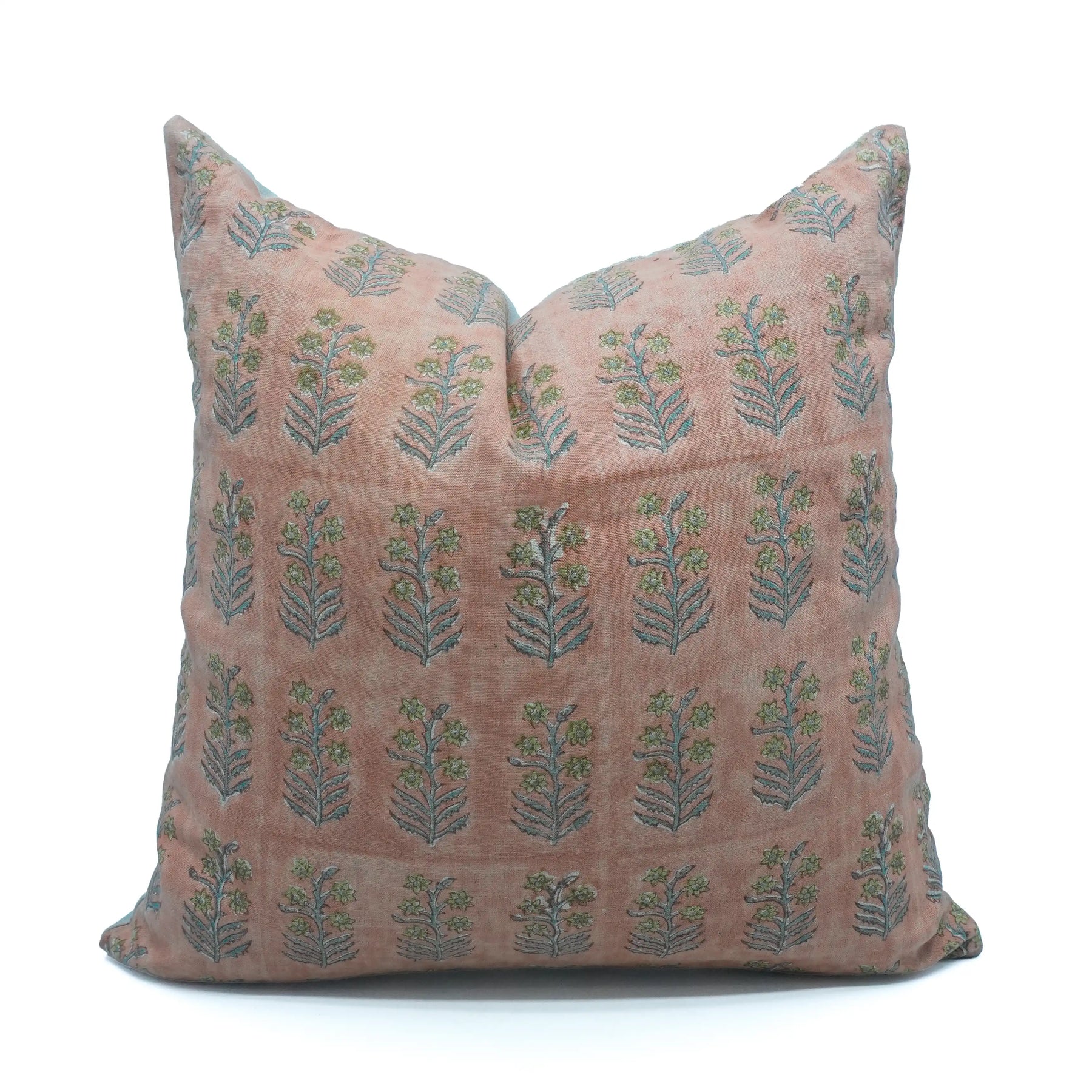 Decorative Block Printed Boho Pure Linen Pillow Cover - Indradhanush