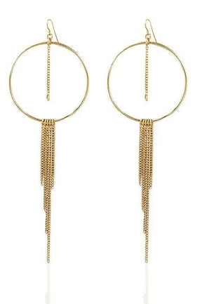 Bianca Brass Long Earrings