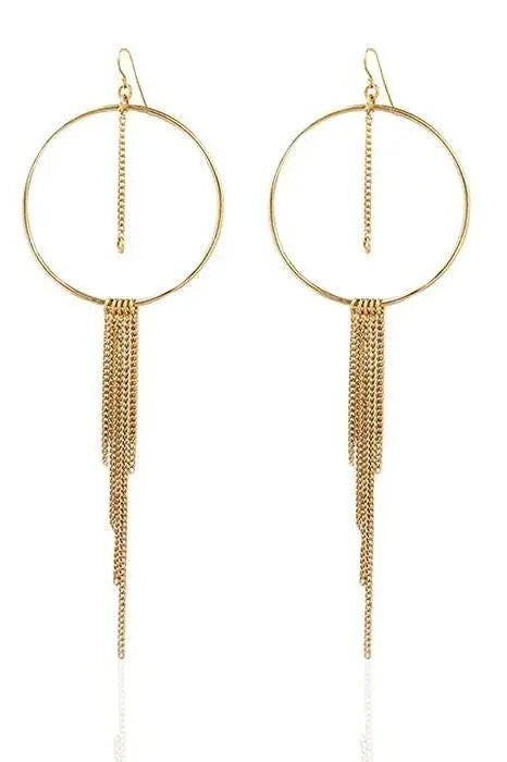 Bianca Brass Long Earrings