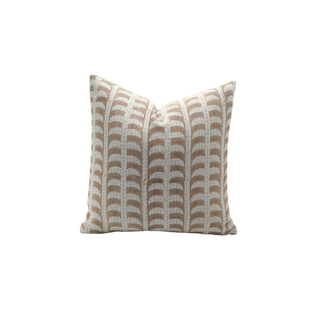 Boho Block Print Thick Linen Cushion Cover - Garud