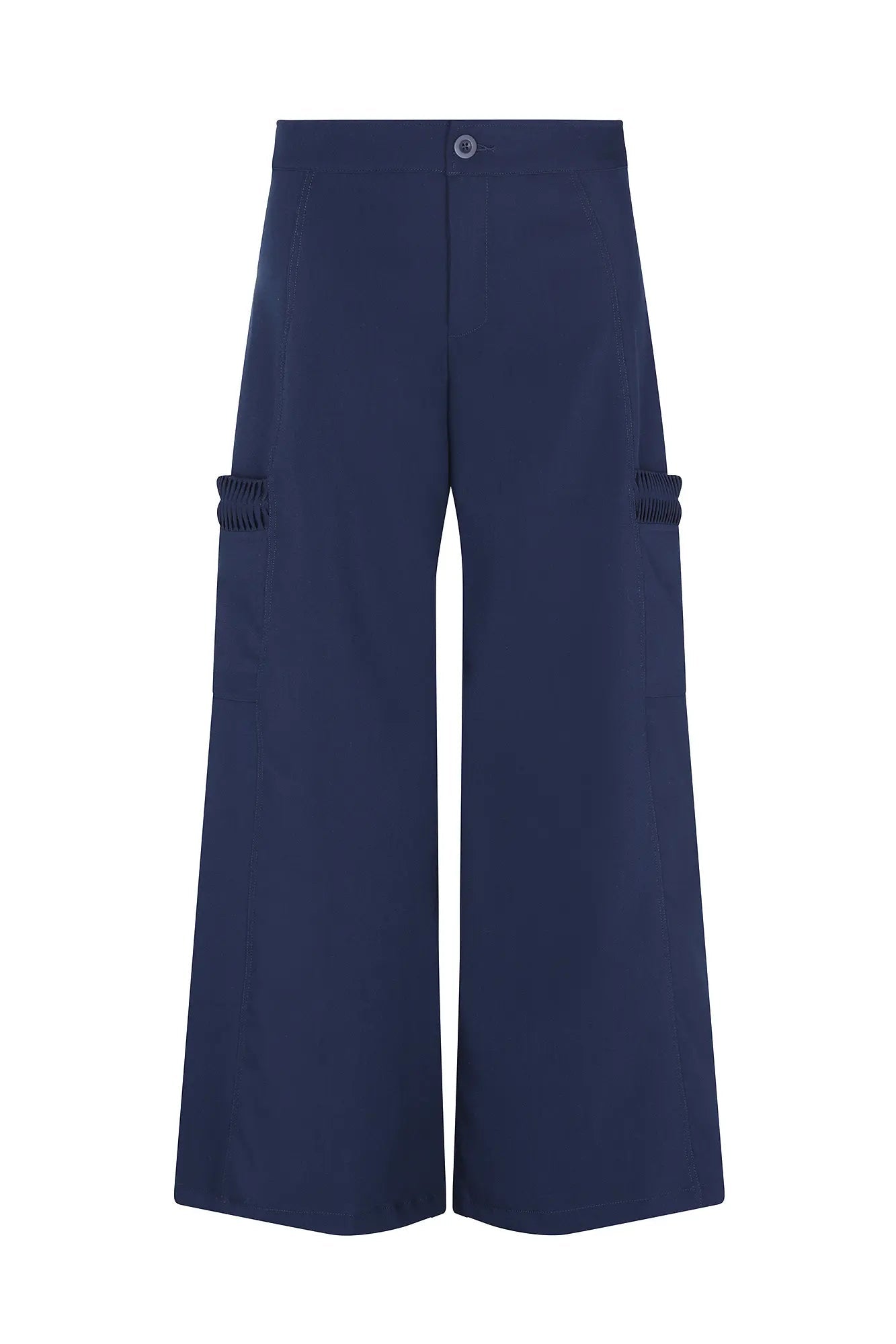 Daysi Ruched Detail Trouser | Navy