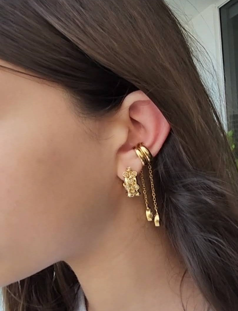 Trilogy Luxe Gold Hoops