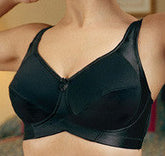 Elila Satin and Microfiber Softcup Black