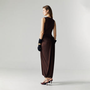EVEL DRAPED DRESS
