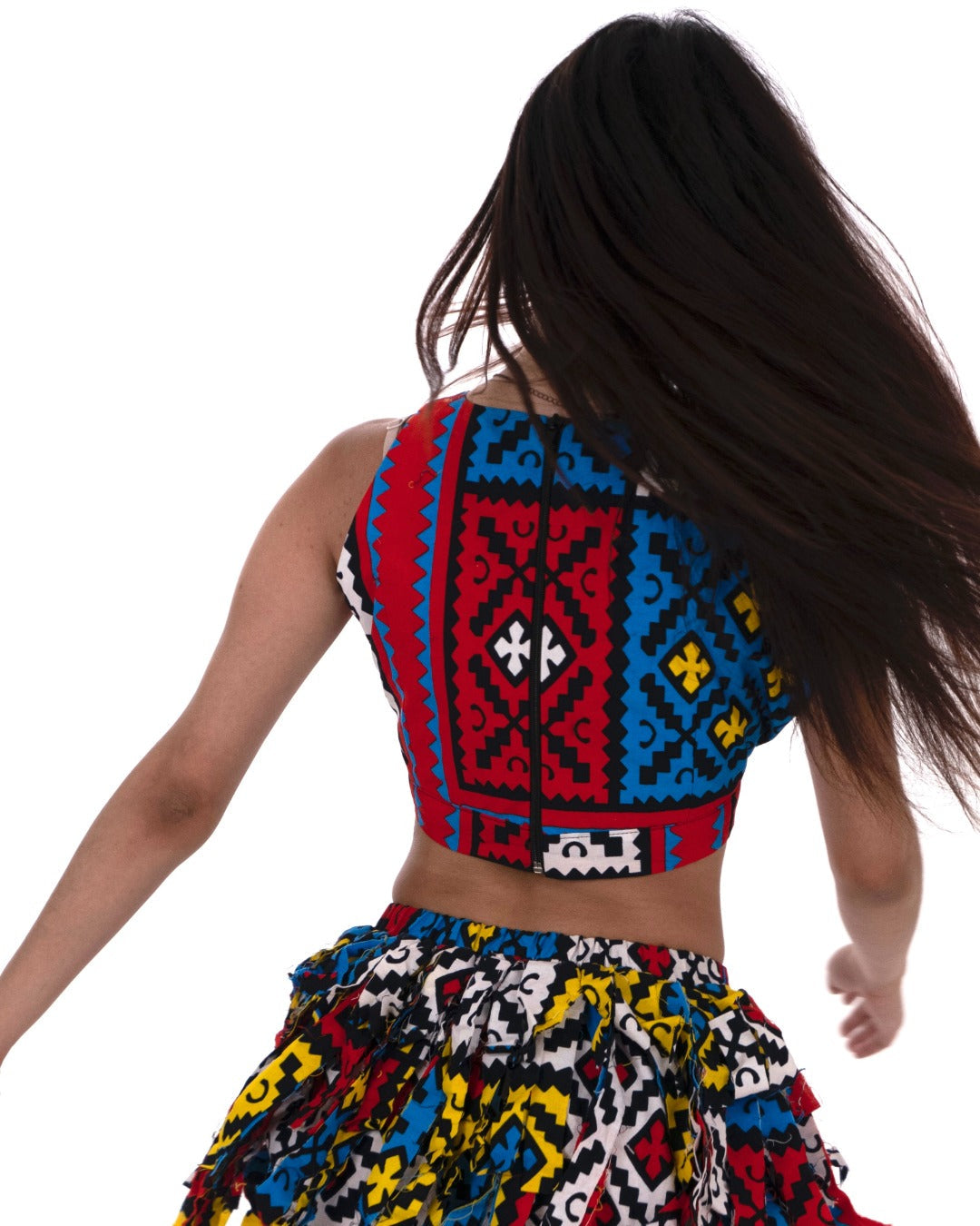Dancing Skirt With Frills & Crop Top - Customizable (Fabric Pick Only)