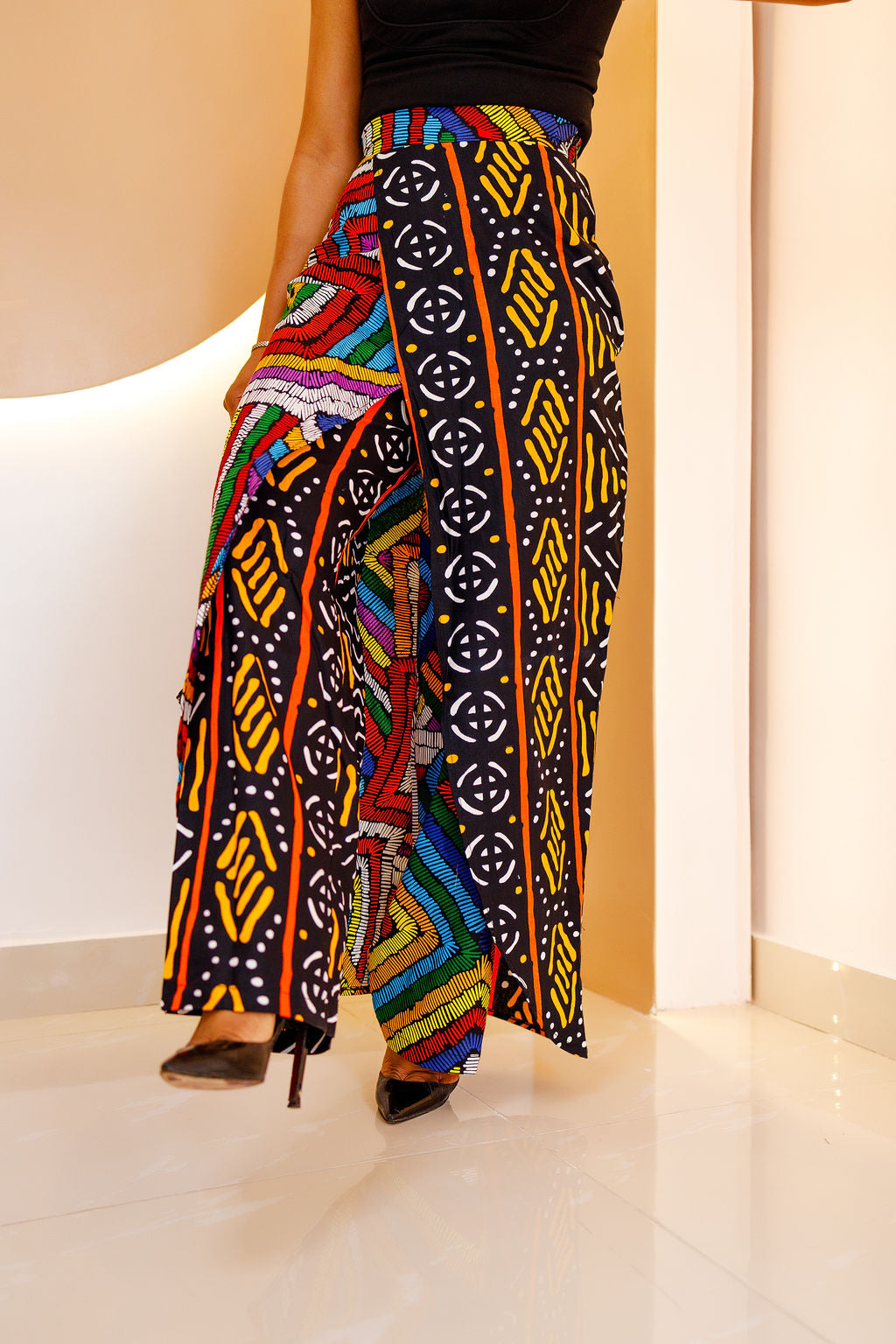 Ube Patchwork Pants Skirt
