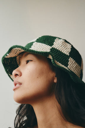 Handcrafted Peruvian Checkered Bucket Hat