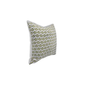 Floral Block Print Thick Linen Room Cushion Cover - Madhuvan