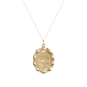 Star of David Jewish Gold Charm Necklace