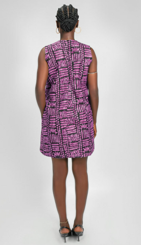 Ajah New Collection Drop2 - 1960s-Inspired A-Line Shift Dress In Batik Cotton