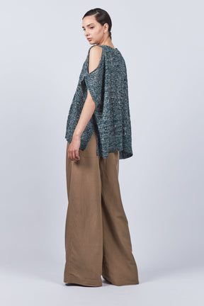 Baylee Poncho | Jade Green Melange