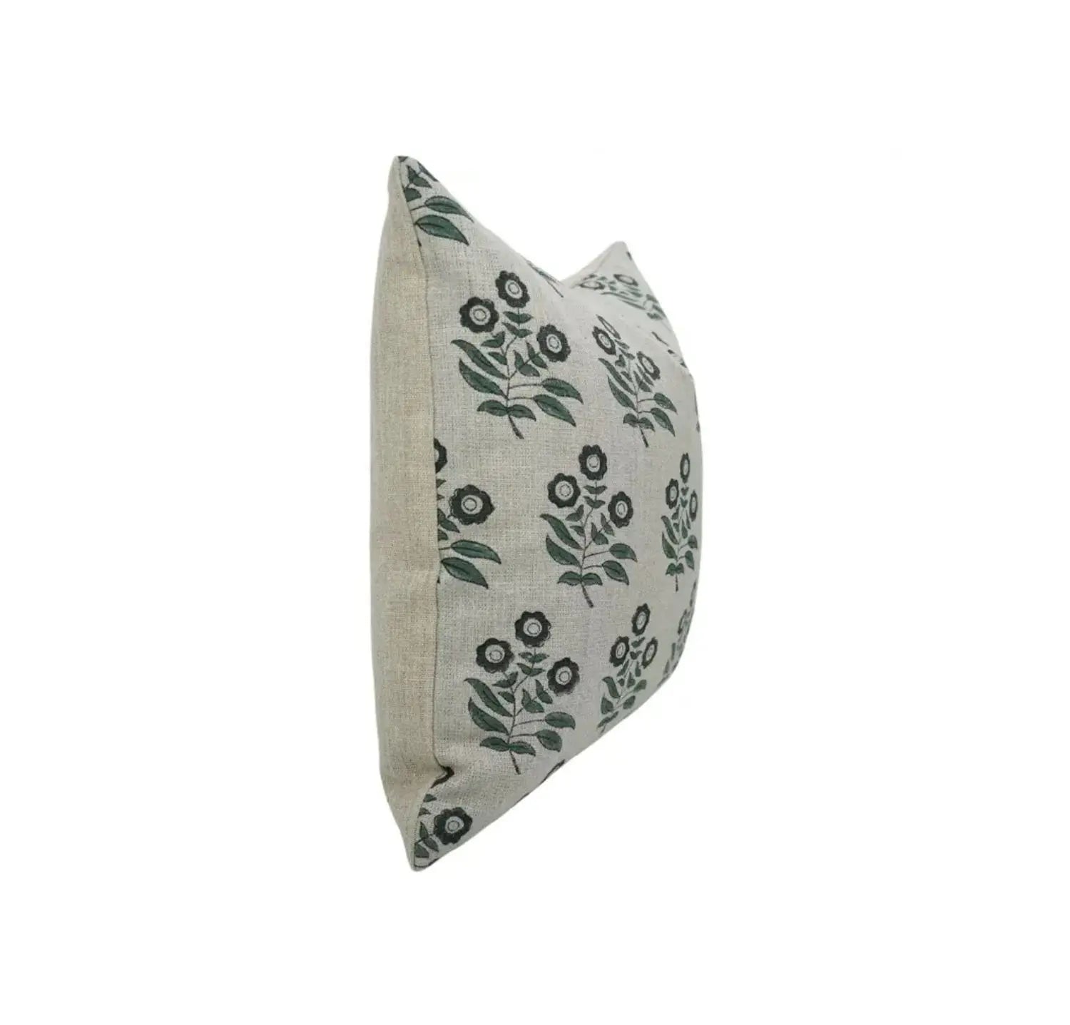Premium Hand Block Print Boho Thick Linen Pillow Cover- Neha