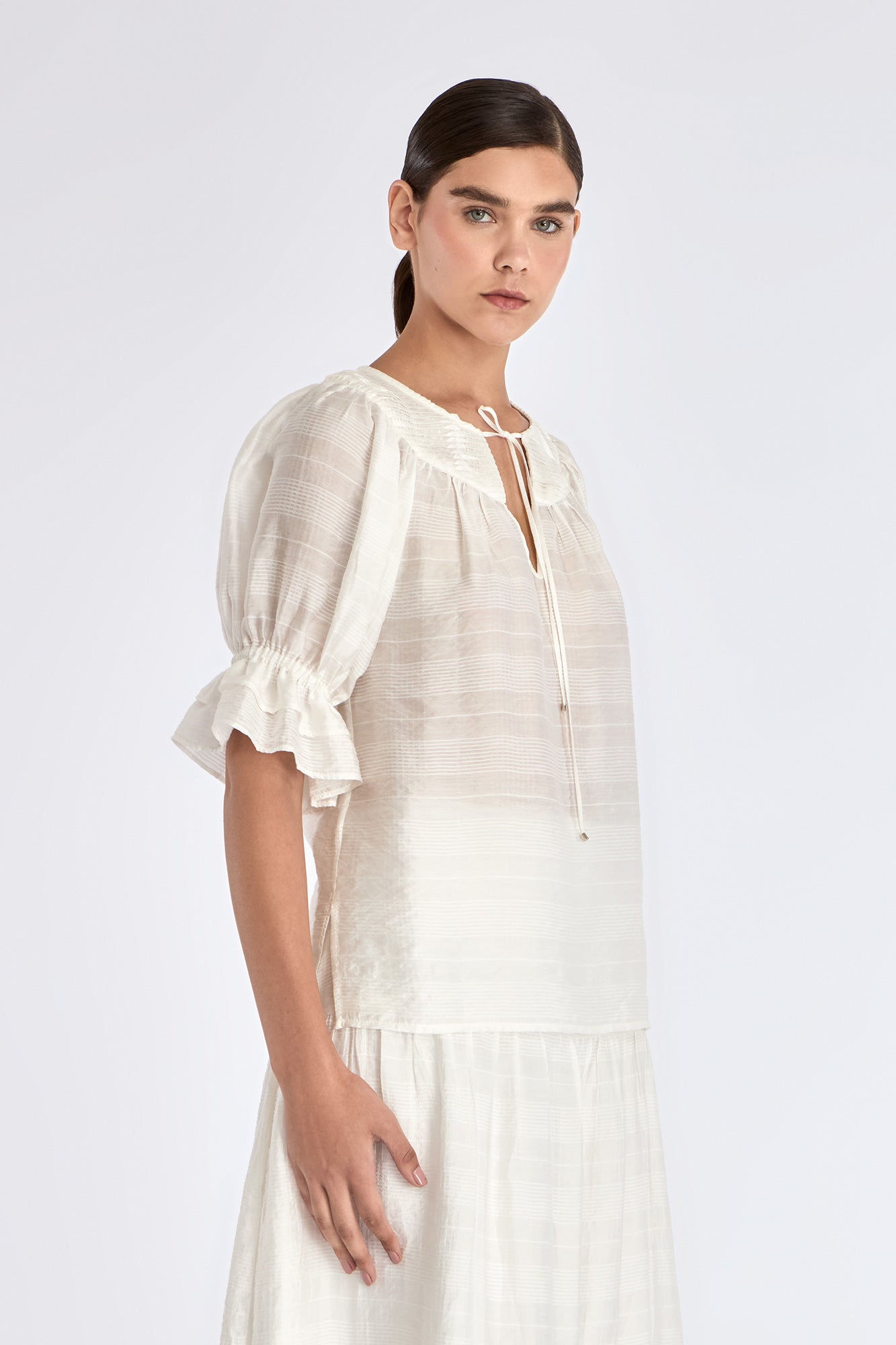 Lauren Split Neck Blouse