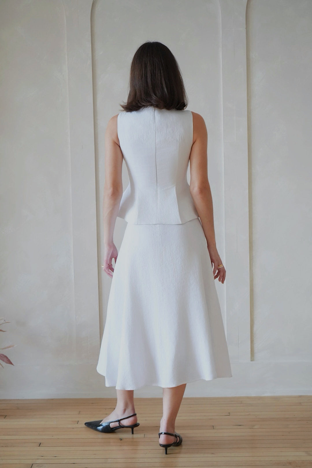 Jiulia Two-Piece Set in White