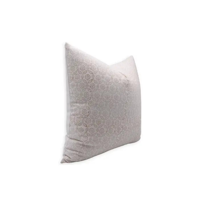 Accent Handmade Block Print33 Thick Cotton White Pillow Cover - Shehnaaz