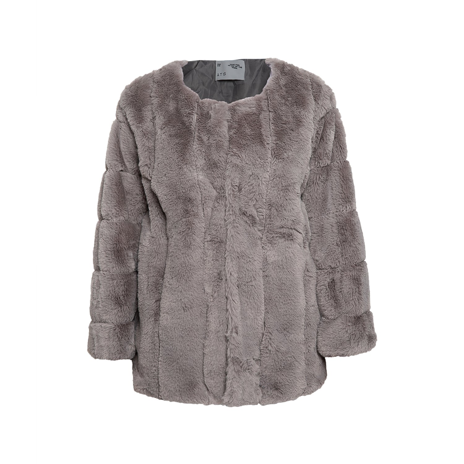 SERAPHINE GREY FAUX FUR JACKET OUTERWEAR